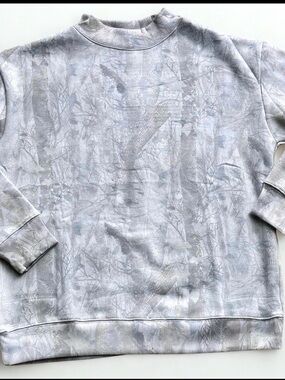 Light Gray Camo Mock neck Sweatshirt